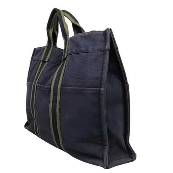 Hermes Fourre Tout MM Navy blue Tote Hand Bag RJC3013 - Picture 5 of 16